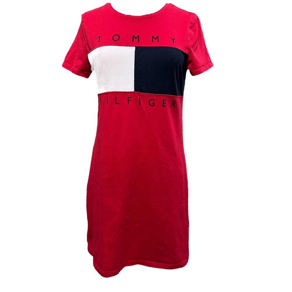 Tommy Hilfiger Red Pink Sheath Mini Dress Casual